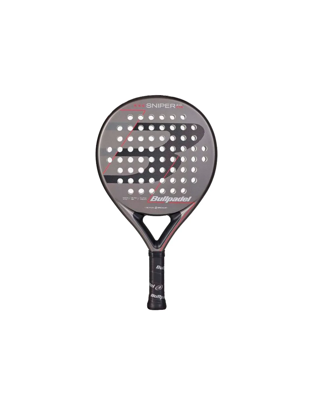 Bullpadel Sniper 2.0 Control Dark Gray 2026 - Padel Racket